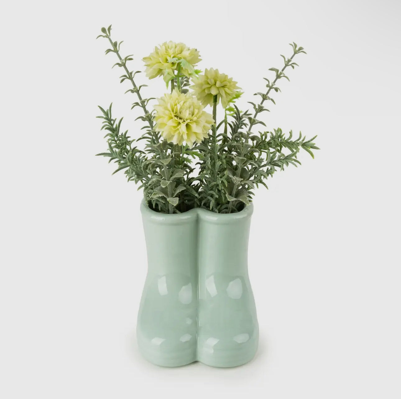 Chrysanthemums in Wellies