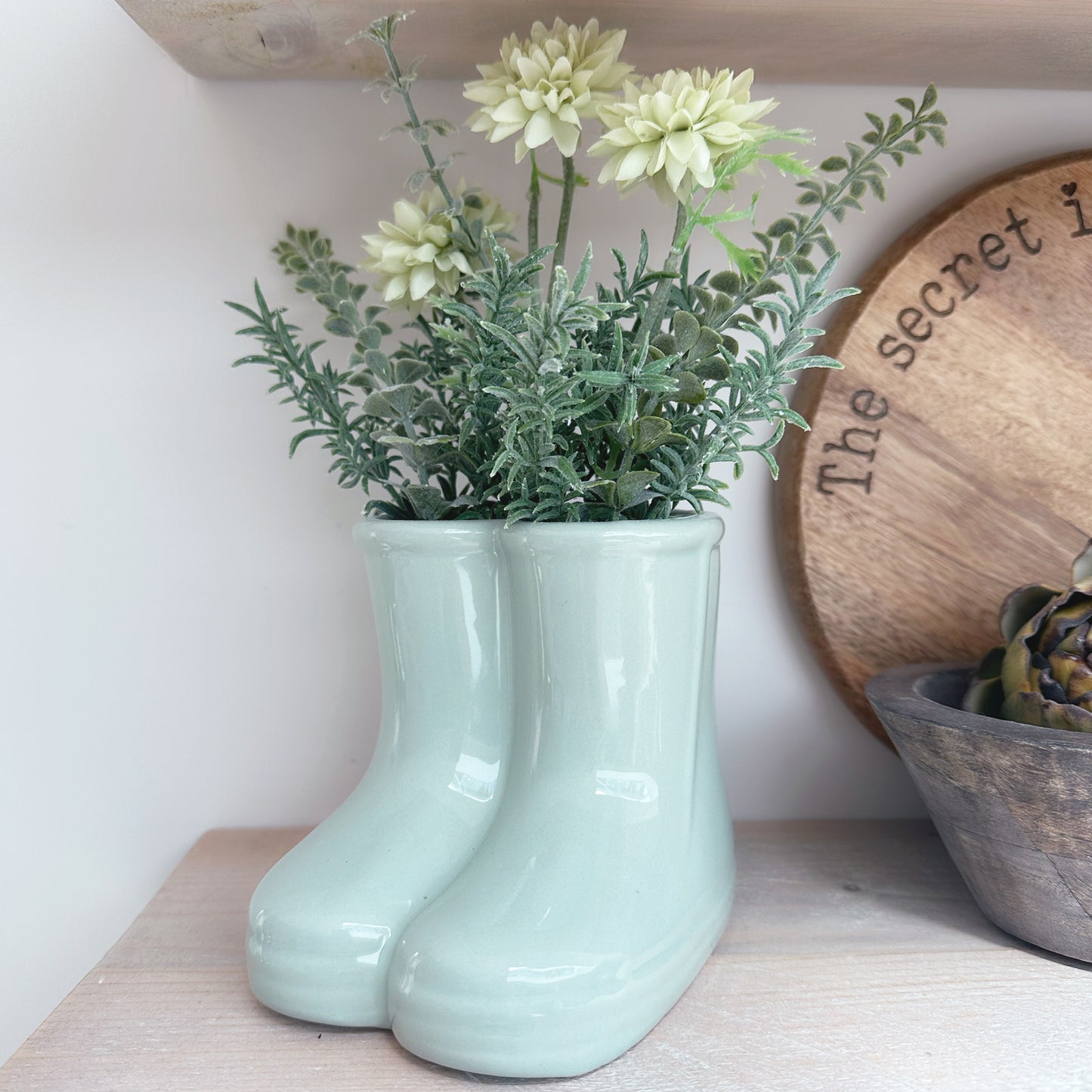 Chrysanthemums in Wellies