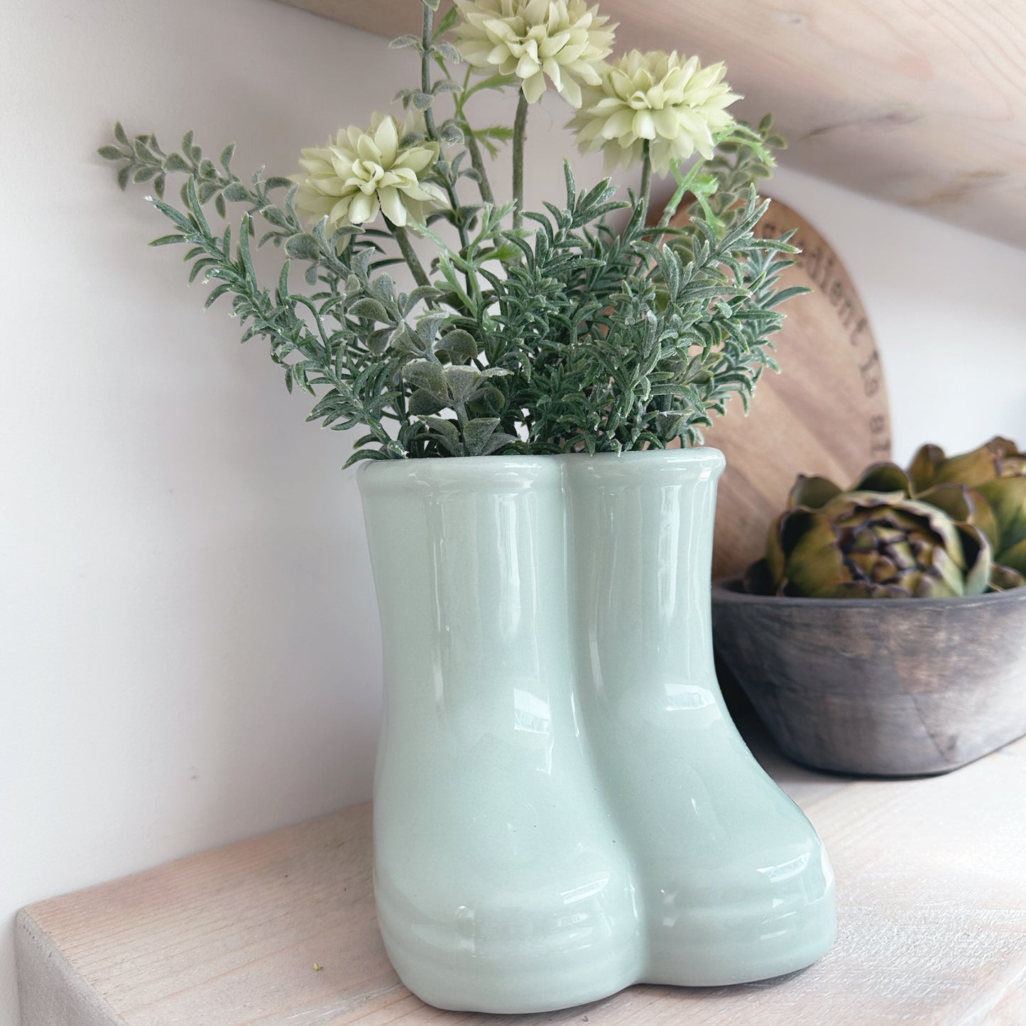 Chrysanthemums in Wellies