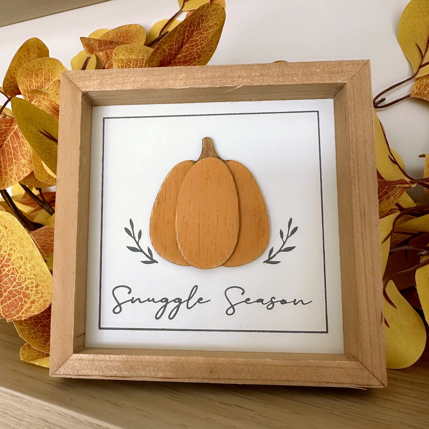 Mini Frame with 3D Pumpkin