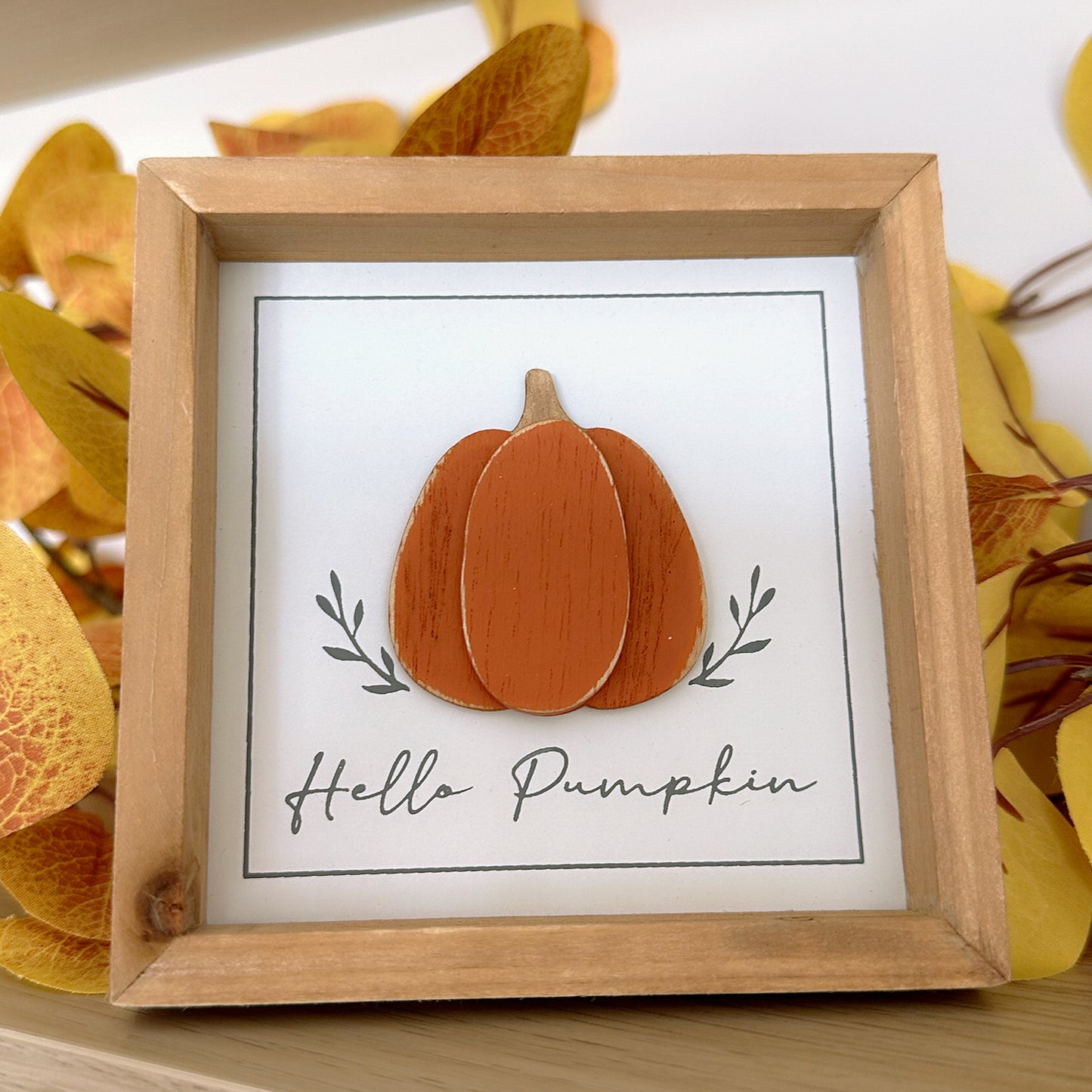 Mini Frame with 3D Pumpkin