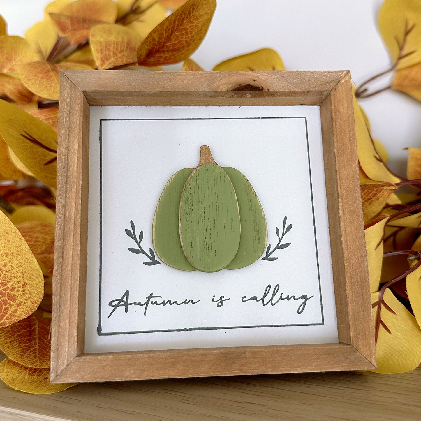 Mini Frame with 3D Pumpkin