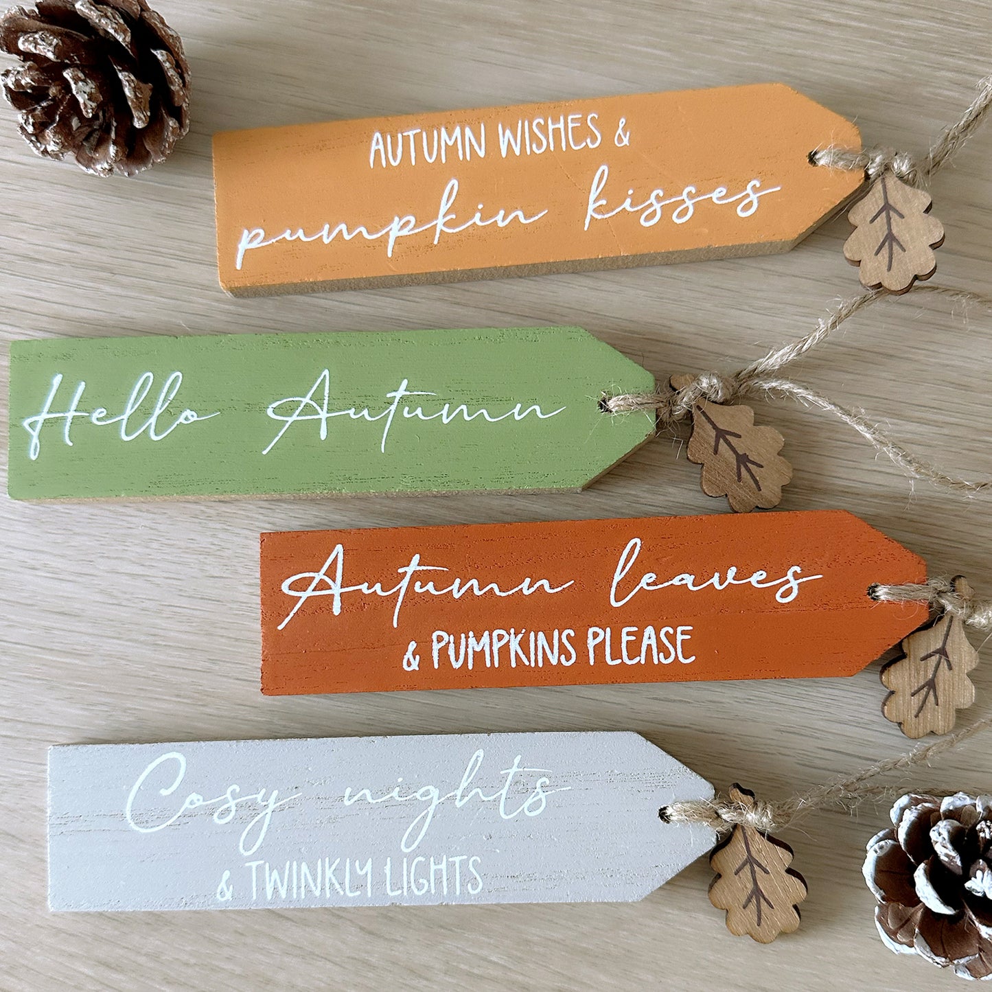 Autumnal Wooden Tag