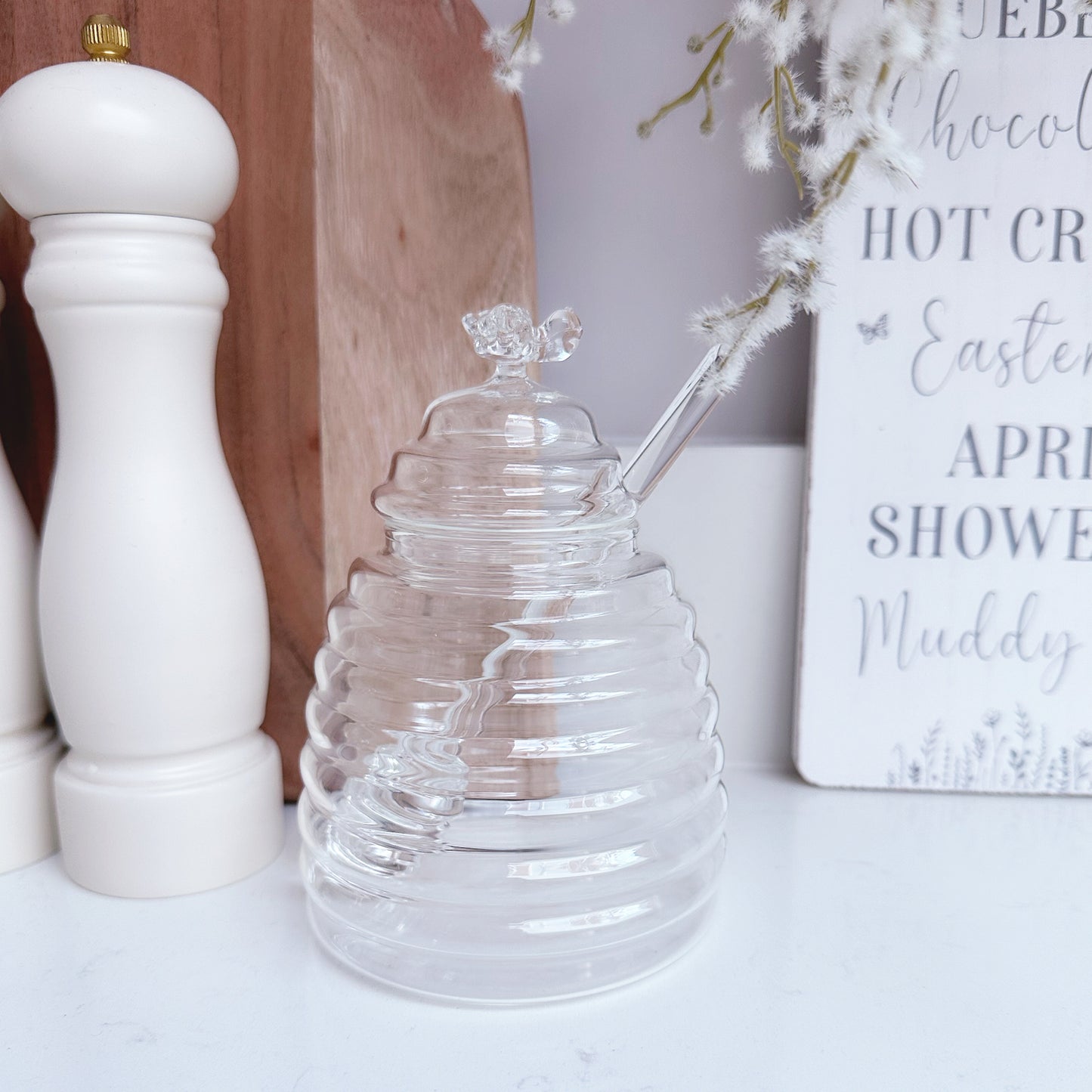 Glass Honey Jar