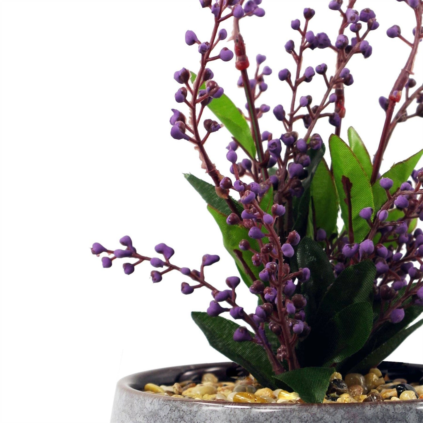 Artificial Purple Vitex Negundo in Ceramic Pot