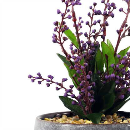 Artificial Purple Vitex Negundo in Ceramic Pot