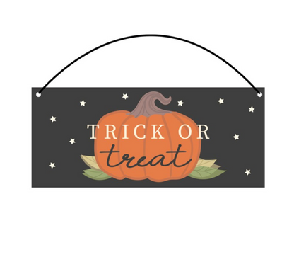 Trick Or Treat Metal Sign