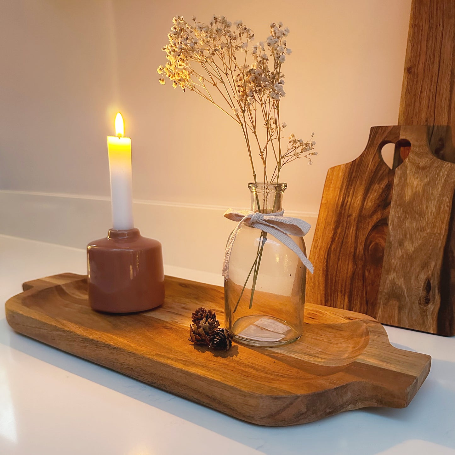 Oiled Acacia Wood Display Tray