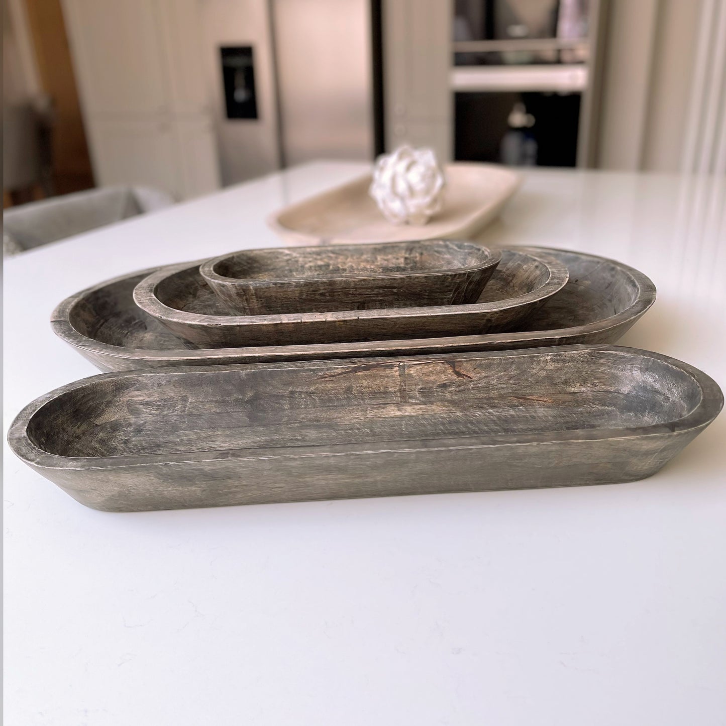 Dark Wood Trough - Available in 4 Sizes