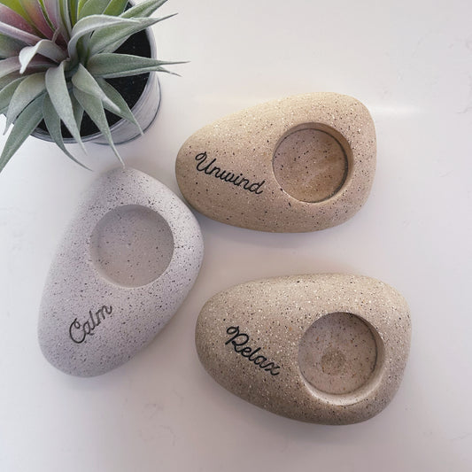Pebble Tea-light Holder