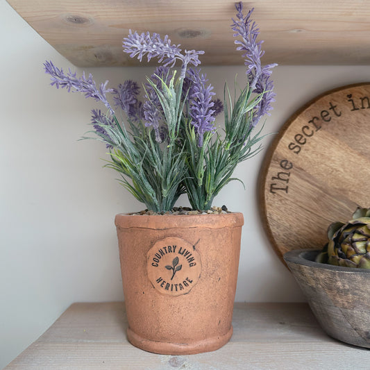 Country Living Aged Lavender Pot