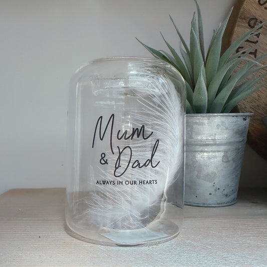 Mum & Dad Always In Our Hearts Tea-light Holder
