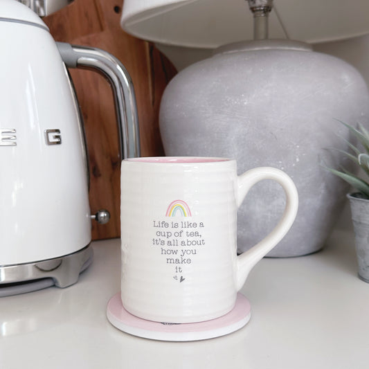 Life Is Like A Cup of Tea Mug & Coaster Set