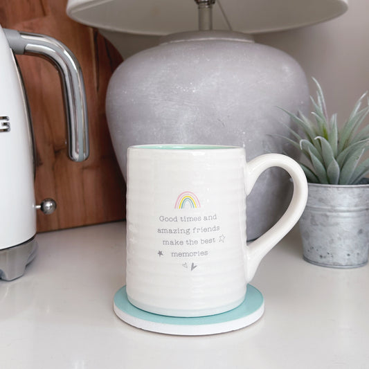 Good Times & Amazing Friends Mug & Coaster Set