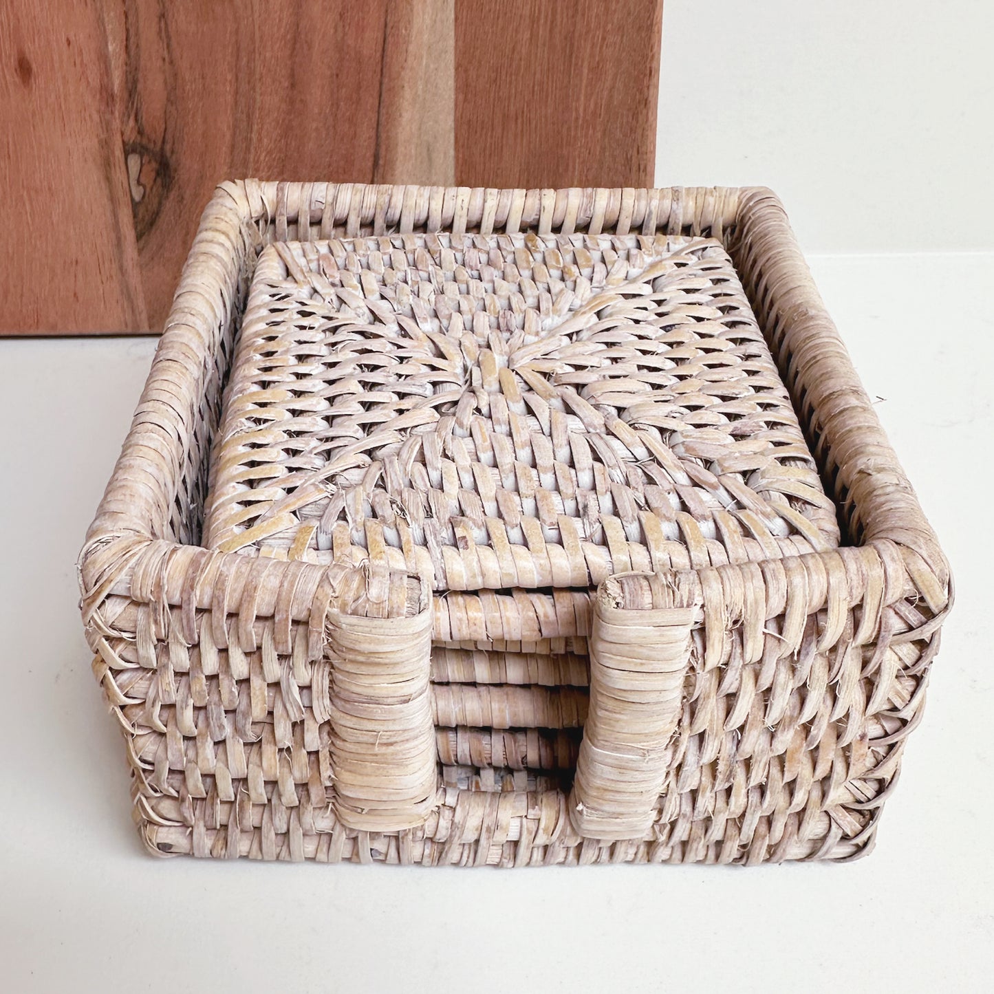 Rattan Square Coasters