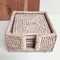 Rattan Square Coasters
