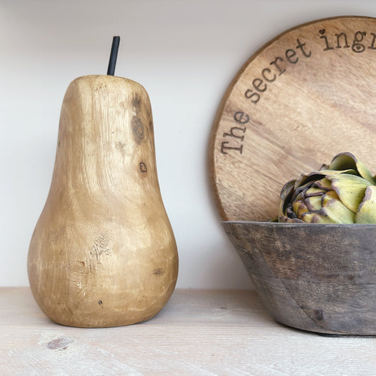 Mango Wood Pear Ornament