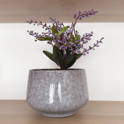 Artificial Purple Vitex Negundo in Ceramic Pot