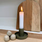 Olive Green Dinner Candle Holder