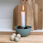 Sky Blue Dinner Candle Holder - Bowl