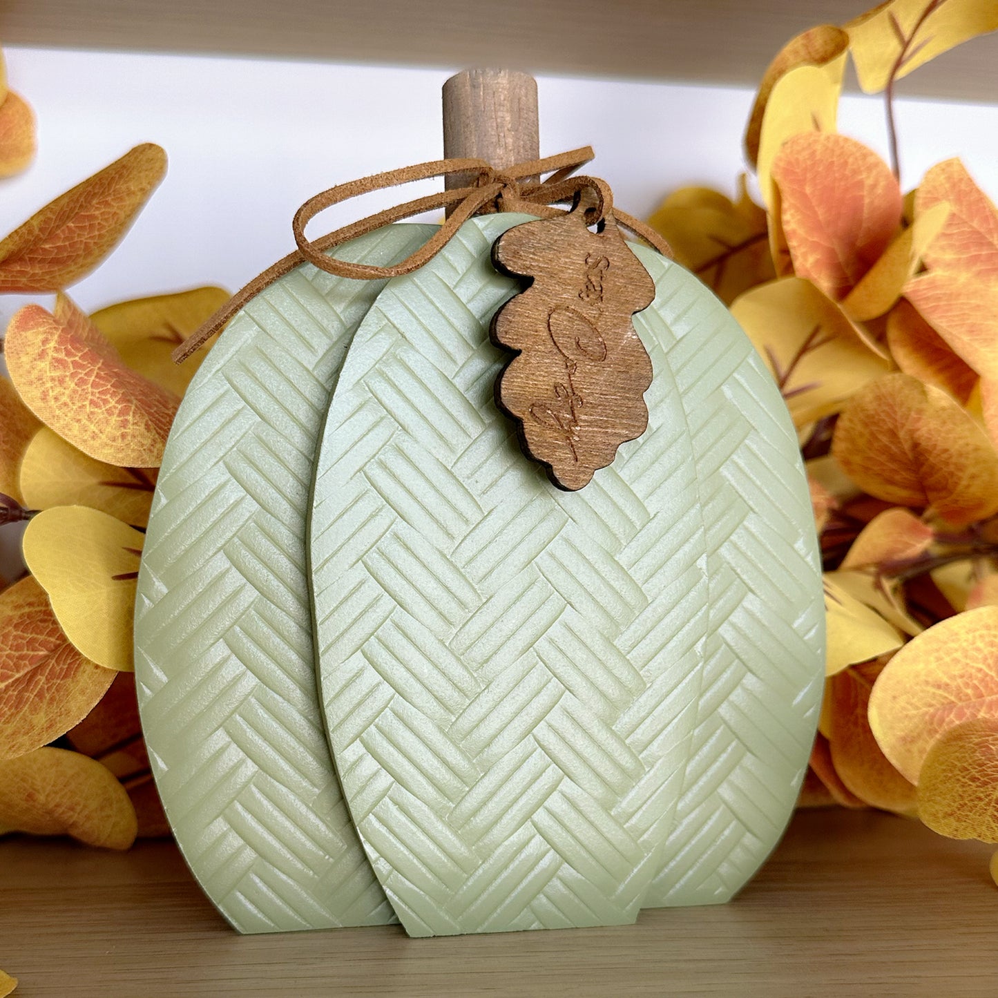 Wooden Textured Pumpkin Block