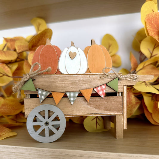Pumpkin Wooden Cart