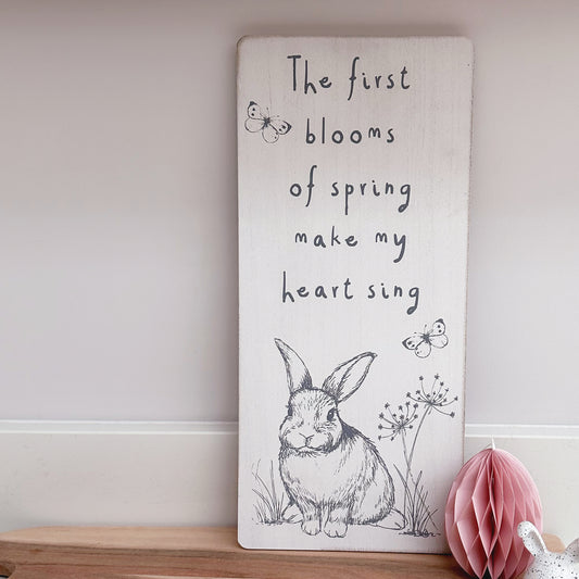 Sketchy Bunny Spring Plaque