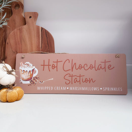 Cosy Time Hot Chocolate Station Plaque