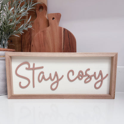 Cosy Time 'Stay Cosy' Plaque