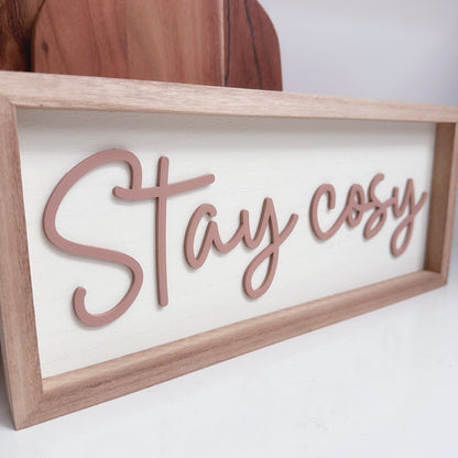 Cosy Time 'Stay Cosy' Plaque