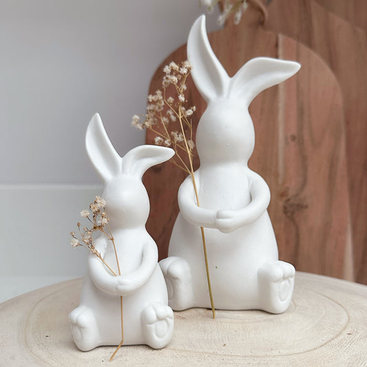 Elias Matt White Bunny - Available in 2 Sizes