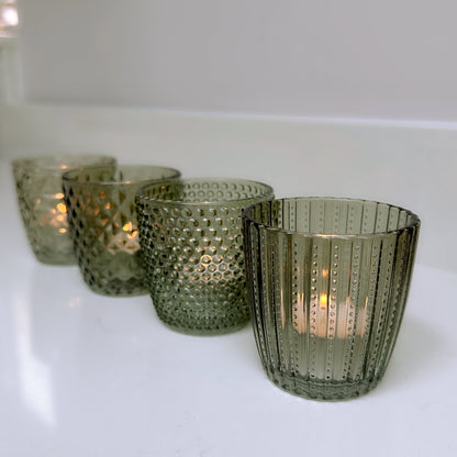 Set of Green Tea-Light Holders