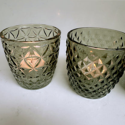 Set of Green Tea-Light Holders