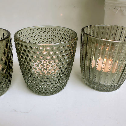 Set of Green Tea-Light Holders