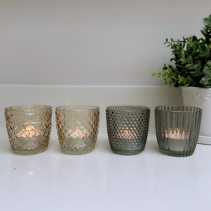 Set of Grey & Bronze Tea-Light Holders