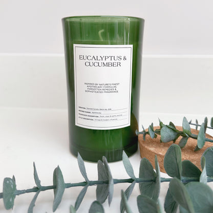 Large Eucalyptus & Cucumber Scented Candle