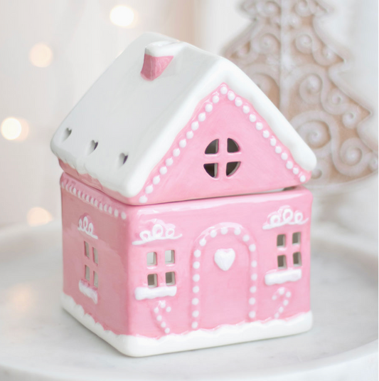 Pink Gingerbread House Wax Melt Warmer