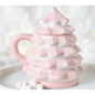 Pink Christmas Tree Lidded Mug