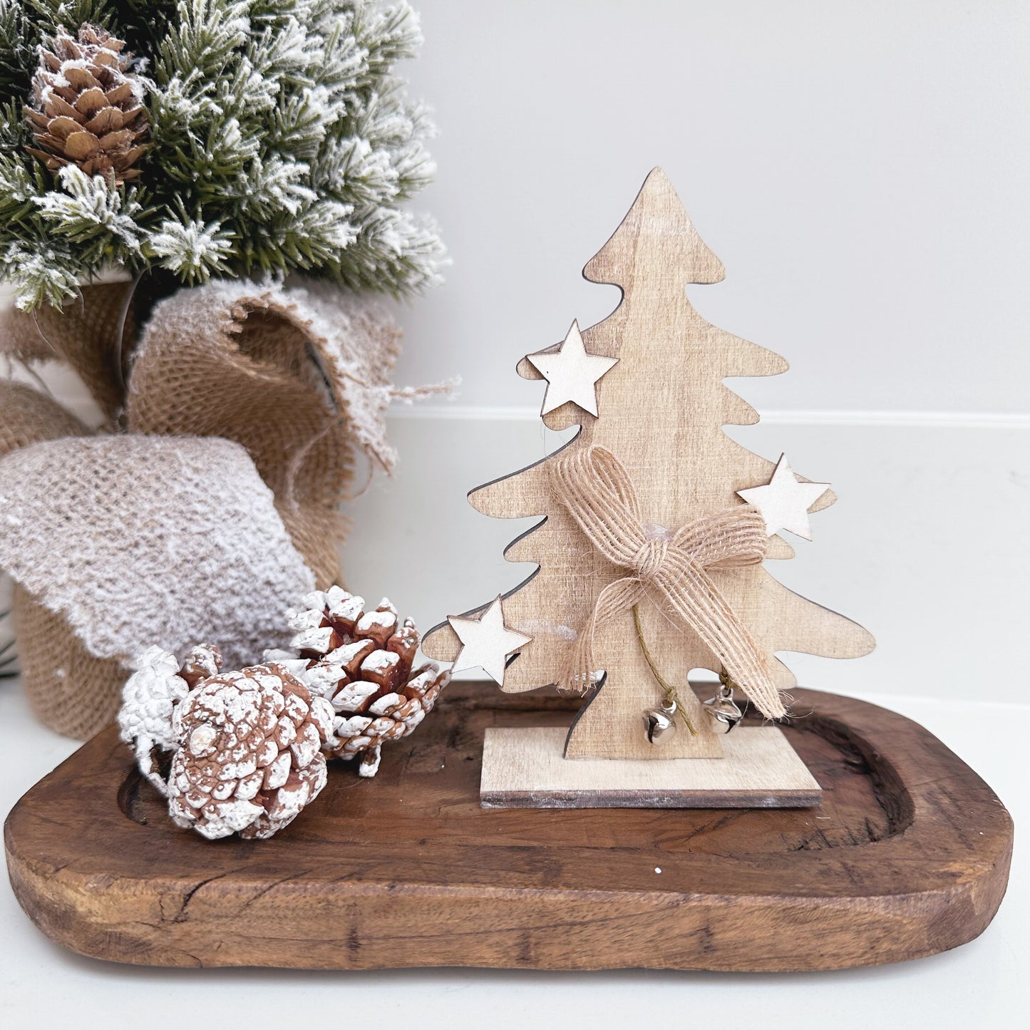 Wooden Christmas Tree With Stars