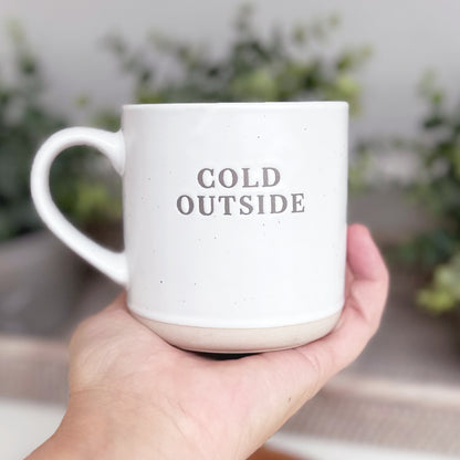 'Cold Outside' Speckled Ceramic Mug