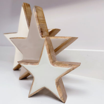 Mango Wood Freestanding Star - Available in 3 Styles