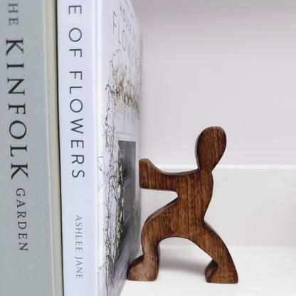 Wooden Bookend Figure