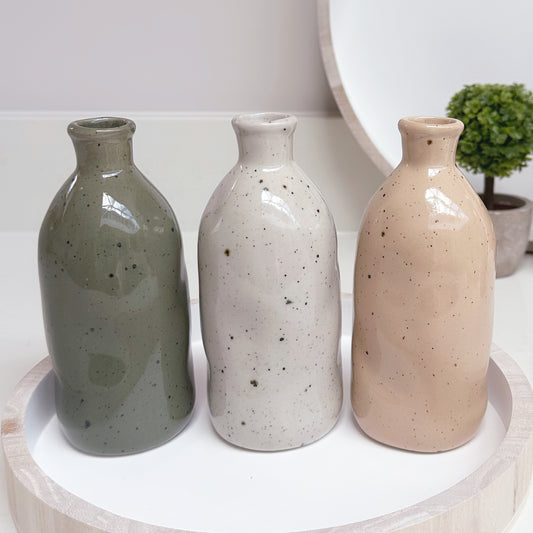 Speckled Bottle Vase - Available in 3 Colours