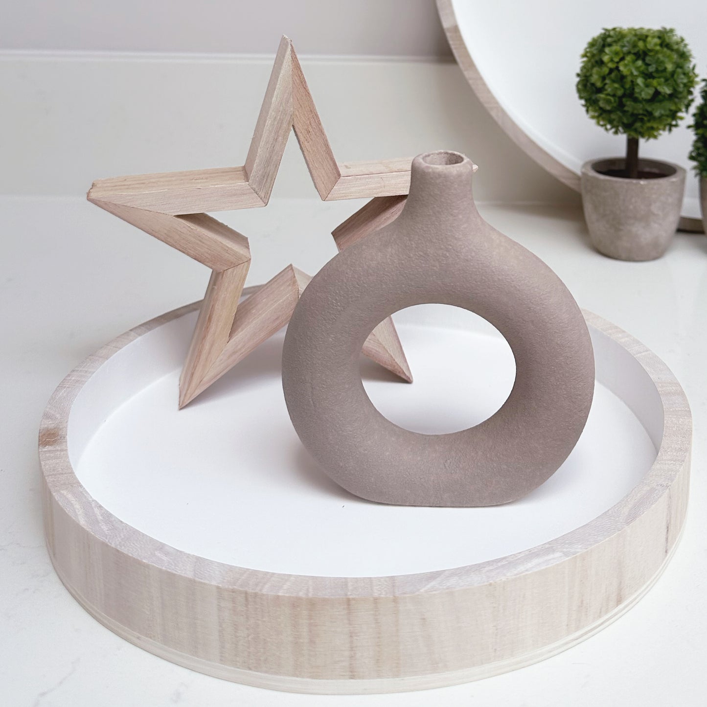 Earthenware Neutral Bud Vase - Available in 3 Colours