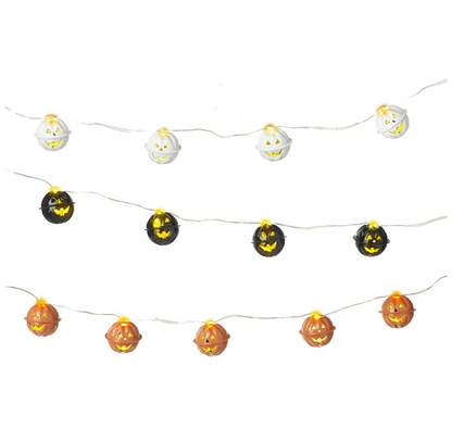 Light Up Pumpkin Garland - Available in 3 Colours