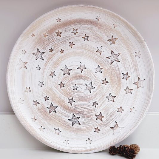 Round Wooden Star Styling Plate