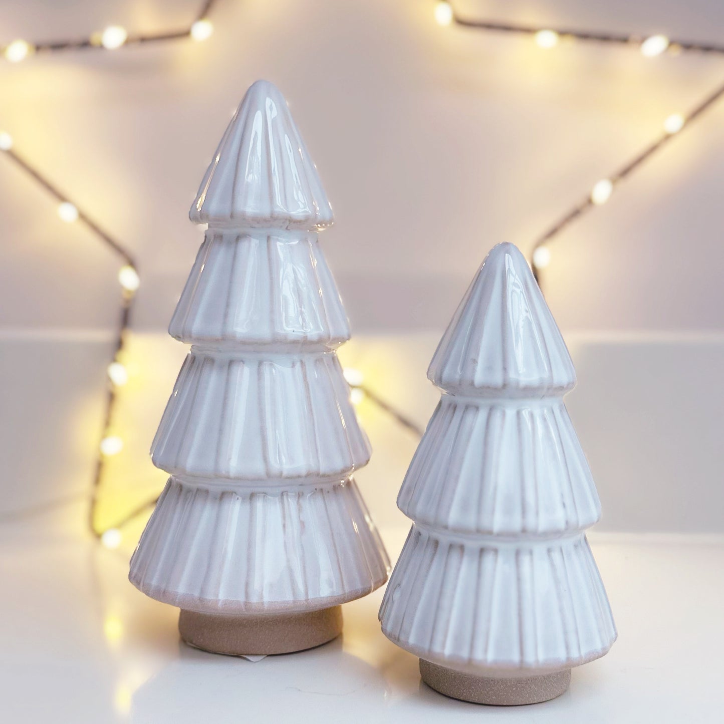 Ceramic Ridged White Tree - Available in 2 Sizes