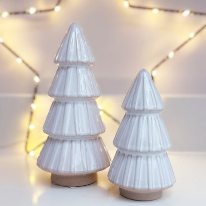 Ceramic Ridged White Tree - Available in 2 Sizes