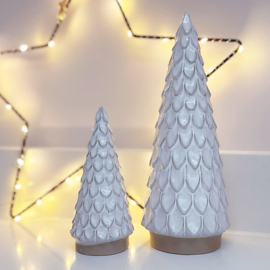 Ceramic Scallop Christmas Tree - Available in 2 Sizes