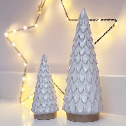 Ceramic Scallop Christmas Tree - Available in 2 Sizes